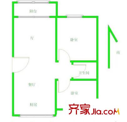 同曦新貴之都戶型圖戶型圖 2室 2室2廳1衛(wèi)1廚