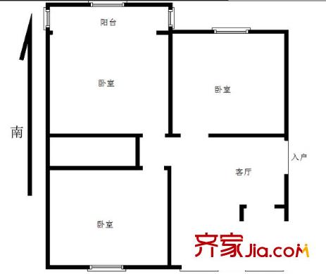 來鳳小區(qū)戶型圖戶型圖 3室 3室1廳1衛(wèi)1廚