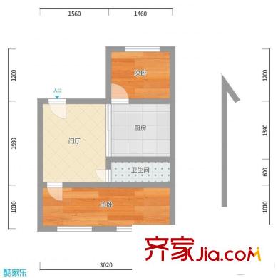 來鳳小區(qū)戶型圖戶型圖 2室 2室1廳1衛(wèi)1廚