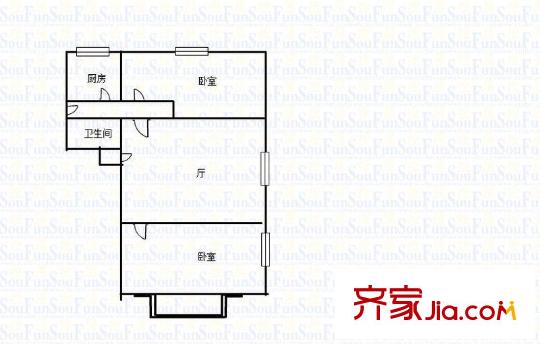 西康路3號(hào)戶型圖戶型圖 2室 2室1廳1衛(wèi)1廚
