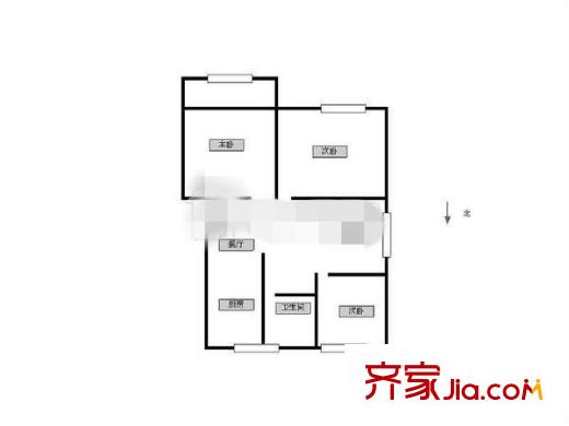 西康路3號戶型圖戶型圖 3室 3室1廳1衛(wèi)1廚