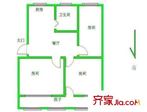 西康路3號(hào)戶型圖戶型圖2室 2室1廳1衛(wèi)1廚