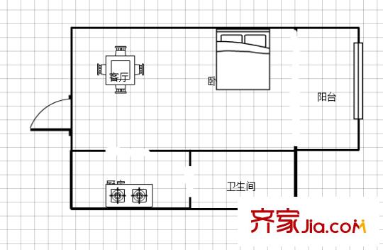 康橋圣菲戶型圖戶型圖 1室 1室1廳1衛(wèi)