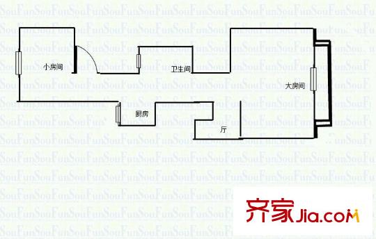 石頭城小區(qū)戶型圖戶型圖2室 2室1廳1衛(wèi)1廚