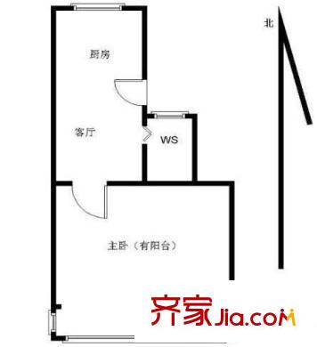 虹苑新寓戶型圖戶型圖 1室 1室1廳1衛(wèi)1廚