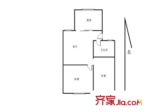 虹苑新寓戶型圖戶型圖 2室 2室1廳1衛(wèi)1廚