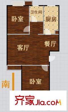 潤富花園戶型圖戶型圖 2室 2室2廳1衛(wèi)1廚