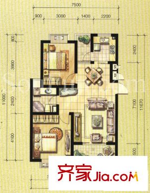 旭日景城戶型圖戶型圖2室 2室2廳2衛(wèi)1廚