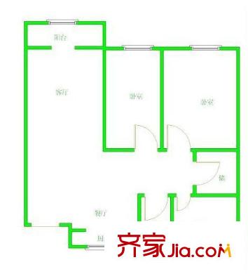 同曦鳴城藝術家園戶型圖戶型圖 3室 3室2廳1衛(wèi)1廚