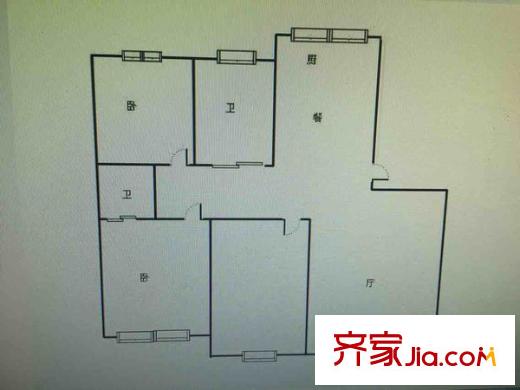 美達(dá)淺草明苑戶型圖戶型圖 3室 3室2廳2衛(wèi)1廚