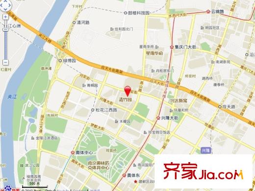 奧體新城清竹園交通圖