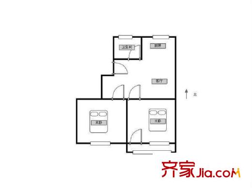 寶地園戶型圖戶型圖2室 2室1廳1衛(wèi)1廚