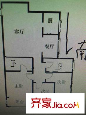 佳盛花園戶型圖戶型圖 3室 3室2廳1衛(wèi)1廚