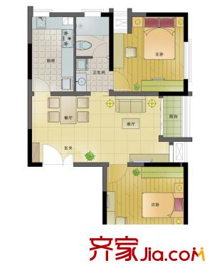 天泰青城戶(hù)型圖戶(hù)型圖2室 2室2廳1衛(wèi)1廚