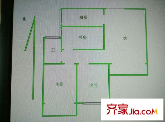 丁家莊小區(qū)戶型圖戶型圖 3室 3室2廳1衛(wèi)1廚