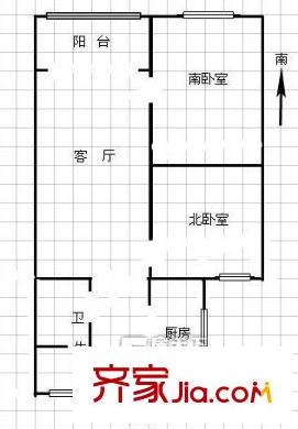 丁家莊小區(qū)戶型圖戶型圖2室 2室1廳1衛(wèi)1廚