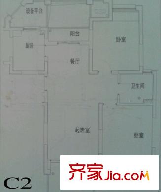 綠地新里紫峰公館戶型圖戶型圖2室 2室2廳1衛(wèi)1廚