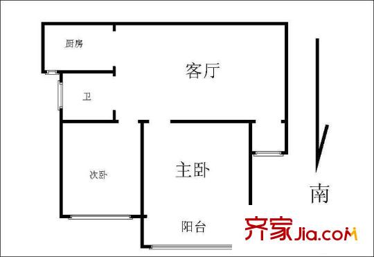 龍鳳玫瑰園戶型圖戶型圖 2室 2室1廳1衛(wèi)1廚