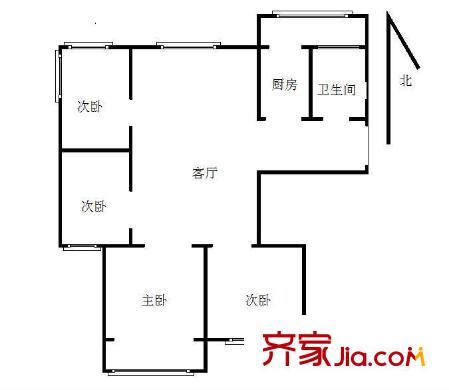 龍鳳玫瑰園戶型圖戶型圖 4室 4室2廳1衛(wèi)1廚