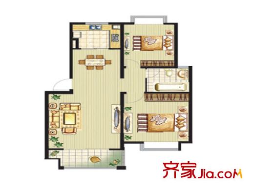 萬(wàn)江共和新城地和苑戶型圖戶型圖2室 2室2廳1衛(wèi)1廚