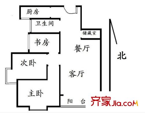 宋都美域戶型圖戶型圖 3室 3室2廳1衛(wèi)1廚