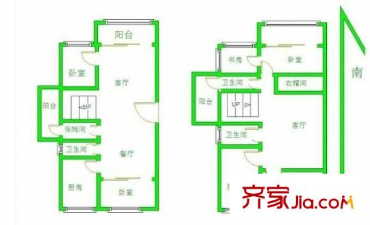 經(jīng)緯城市花園戶型圖戶型圖 4室 4室2廳2衛(wèi)1廚
