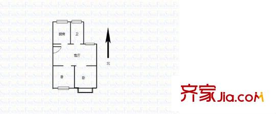 經(jīng)緯城市花園戶型圖戶型圖 2室 2室1廳1衛(wèi)1廚