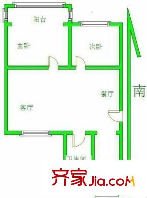 經緯城市花園戶型圖戶型圖 2室 2室2廳1衛(wèi)1廚