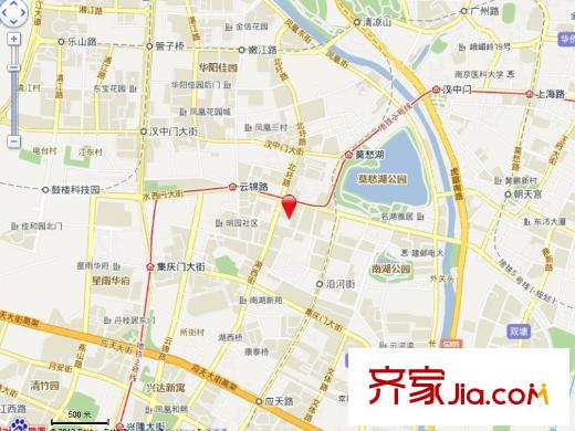 湖心花園交通圖