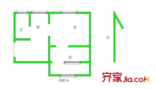 戴家巷小區(qū)戶型圖戶型圖2室 2室1廳1衛(wèi)1廚