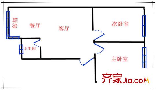 上海路戶型圖戶型圖2室 2室2廳1衛(wèi)1廚