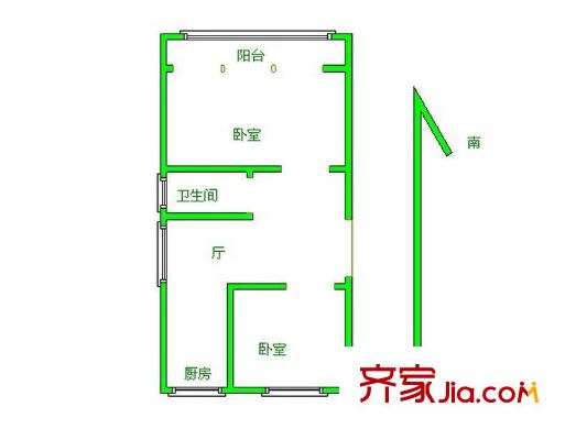 上海路戶型圖戶型圖2室 2室1廳1衛(wèi)1廚