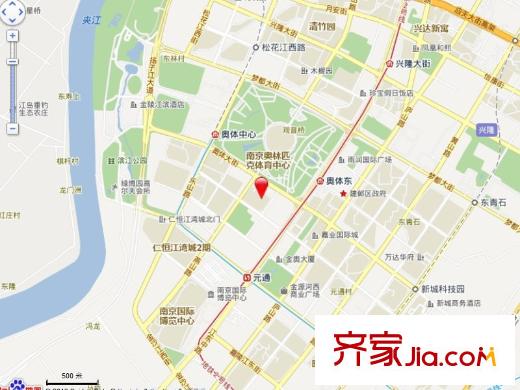 融僑中央花園交通圖