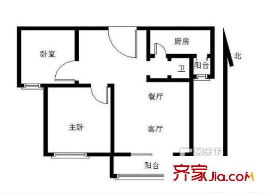 融僑中央花園戶型圖戶型圖 2室 2室2廳