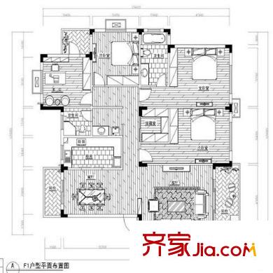方山熙園戶型圖戶型圖 4室 4室2廳2衛(wèi)1廚
