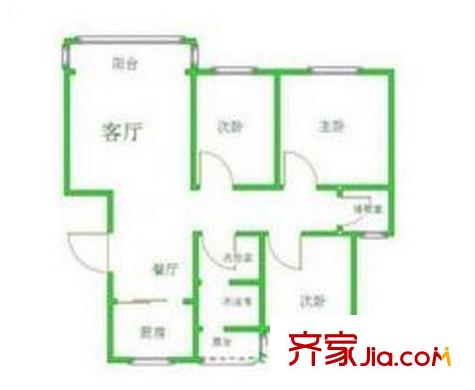 方山熙園戶型圖戶型圖 3室  3室2廳1衛(wèi)1廚
