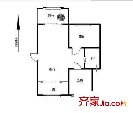 武夷商城戶型圖戶型圖2室 2室2廳1衛(wèi)1廚