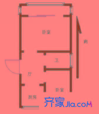 熱河南路戶(hù)型圖戶(hù)型圖 2室 2室1廳1衛(wèi)1廚