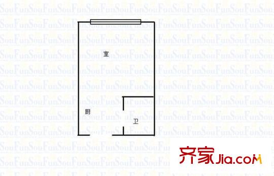 君臨國際戶型圖戶型圖 1室 1室1廳1衛(wèi)1廚