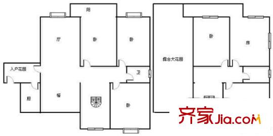 尚東花園戶型圖戶型圖5室 5室2廳2衛(wèi)