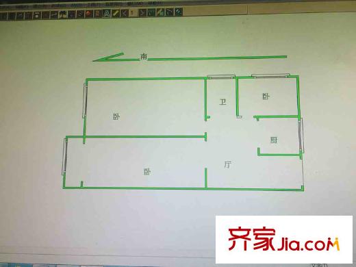 西橋戶型圖戶型圖 3室 3室1廳1衛(wèi)1廚