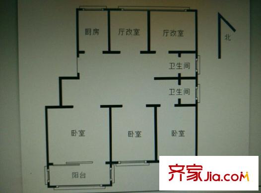蘇寧馨瑰園戶型圖戶型圖 3室 3室2廳2衛(wèi)1廚