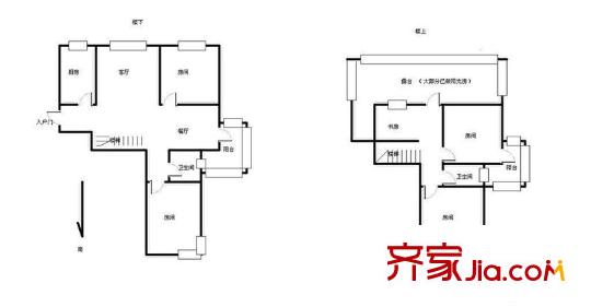 盧龍山莊戶型圖戶型圖 4室 4室1廳2衛(wèi)1廚