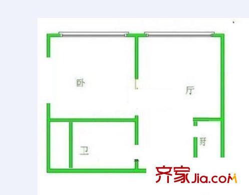 托樂嘉單身公寓戶型圖戶型圖 1室 1室1廳1衛(wèi)1廚