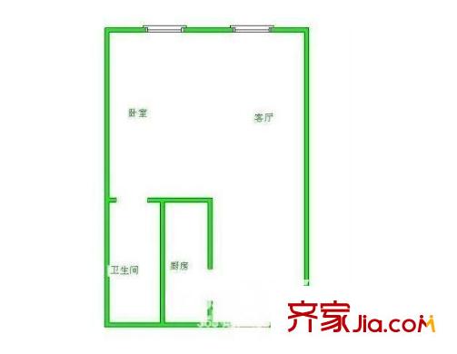 托樂嘉單身公寓戶型圖戶型圖 1室 1室1廳1衛(wèi)1廚