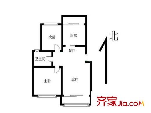 匯林綠洲戶型圖戶型圖 2室 2室2廳1衛(wèi)1廚