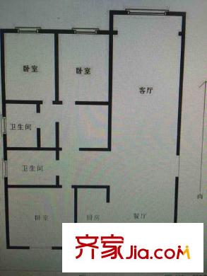 匯林綠洲戶型圖戶型圖 4室 4室2廳2衛(wèi)1廚
