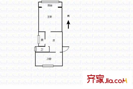 金川雅苑戶型圖戶型圖 2室 2室1廳1衛(wèi)