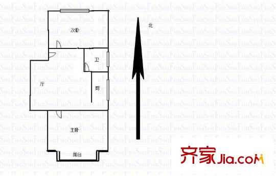 金川雅苑戶型圖戶型圖 2室 2室1廳1衛(wèi)1廚