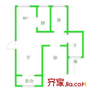 挪威森林戶型圖戶型圖 2室 2室2廳1衛(wèi)1廚